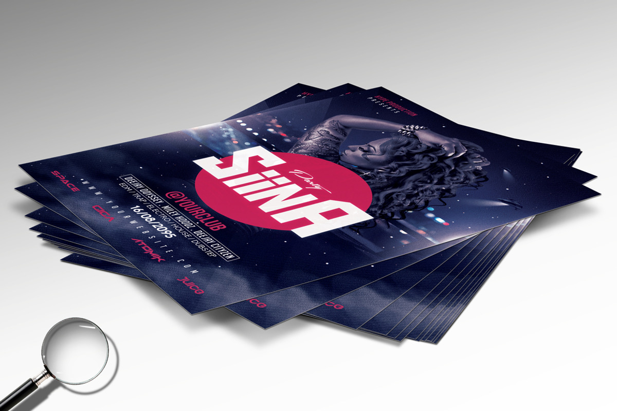 Siina | Futuristic Flyer Design, a Flyer Template by GIGA-TEMPLATE (Photo 3 of 7)