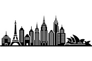 City Skyline Silhouette Bundle, an Object Graphic by Creativeshirt (Thumbnail 5 of 20)