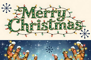 Moose Christmas Card, an Animal Illustration by Sharon Schwalbe (Thumbnail 2 of 3)