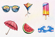 Abstracts Cute Summer Clipart, an Illustration by CreationArt (Thumbnail 5 of 5)