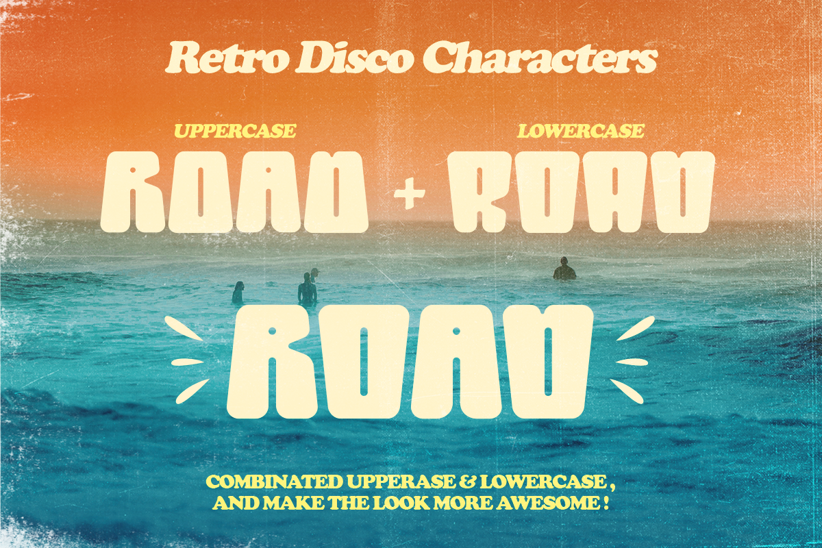 Retro Disco - Unique Retro Display, a Sans Serif Font by Dharmas Foundry (Photo 2 of 15)