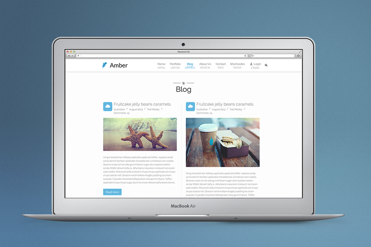 Amber - Responsive Multi-Template, a Bootstrap Template by themeMatch (Photo 1 of 4)