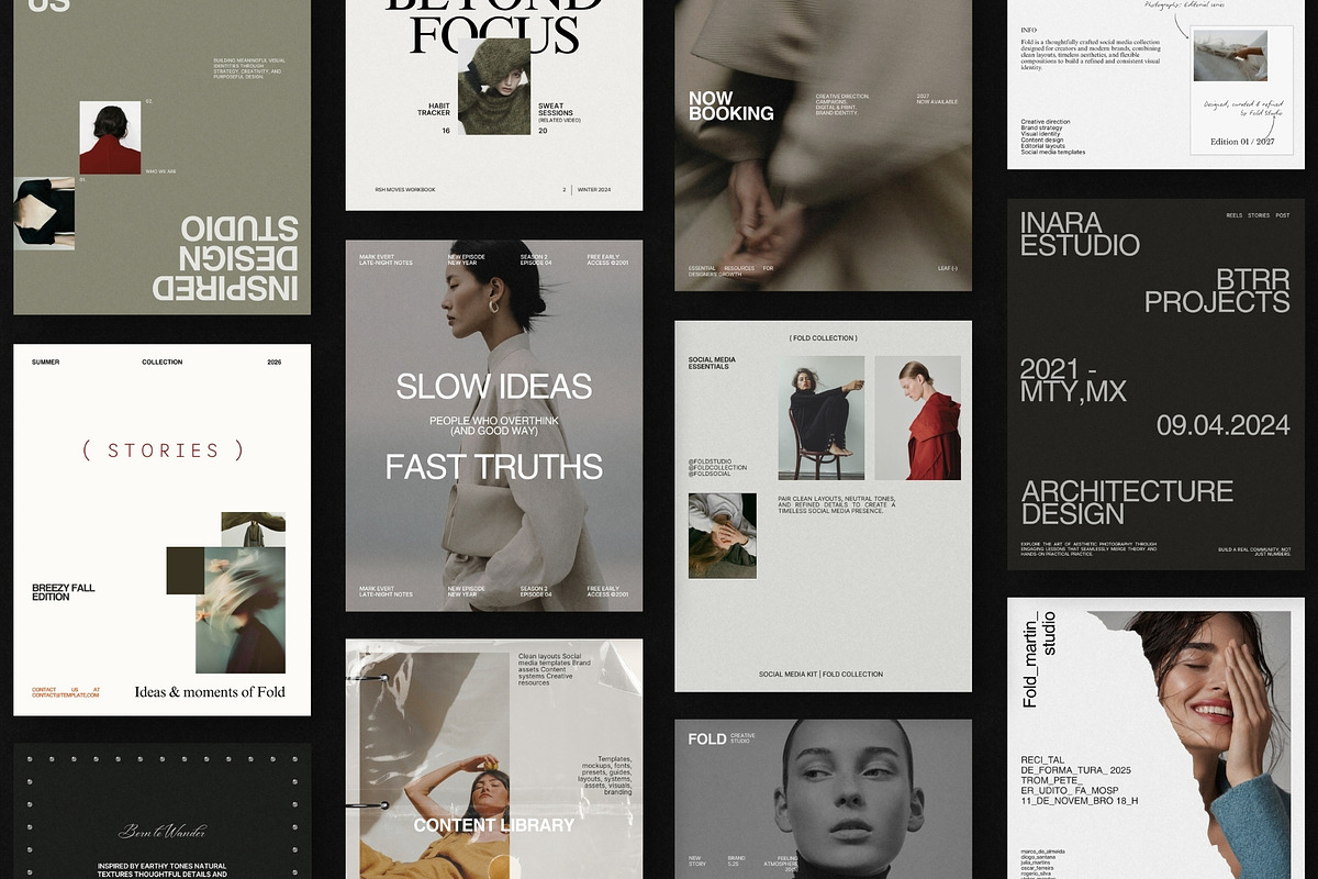 FOLD | Social Media Kit (III), a Social Media Template by Pixel Grid (Photo 2 of 10)