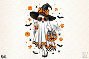 Halloween Ghost Sublimation PNG, an Illustration by Libby Wishes (Thumbnail 1 of 6)
