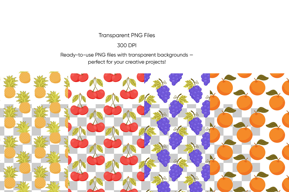 Fruity Seamless Pattern Set, a Food Illustration by Bielousova Art (Photo 4 of 9)