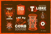 Salva Libre - Letter Stamp Font, a Serif Font by ikiiko (Thumbnail 4 of 7)