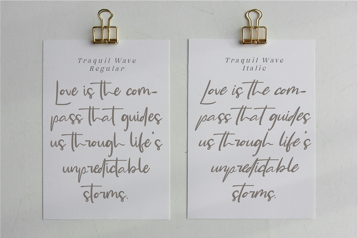 Tranquil Wave - Brush Handwritten, a Handwritten Font by Indotype Foundry (Photo 4 of 10)