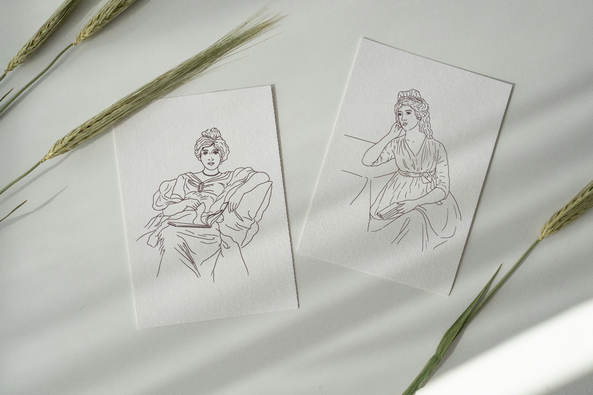 Jane Austen Inspired Line Art, a Person Illustration by Miriam Furniss Designs (Photo 8 of 13)