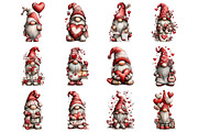 Whimsical Valentine Gnome Clipart, an Illustration by Design Market (Thumbnail 3 of 3)