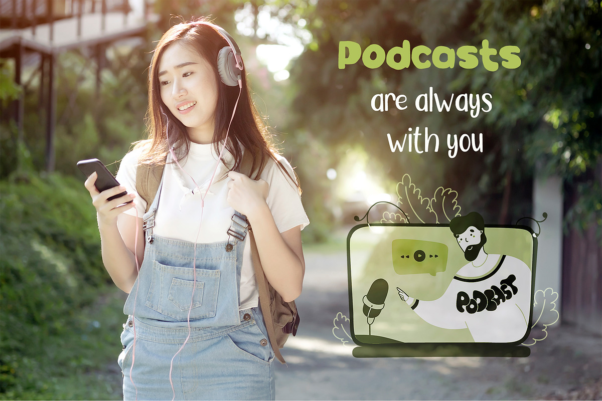 Podcasts - Cartoon Illustrations, a Person Illustration by LaVika (Photo 6 of 6)