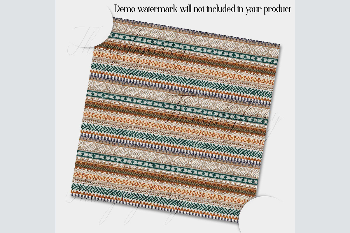 Seamless Fair Isle Nordic Papers, a Pattern Graphic by ThingsbyLary (Photo 3 of 10)