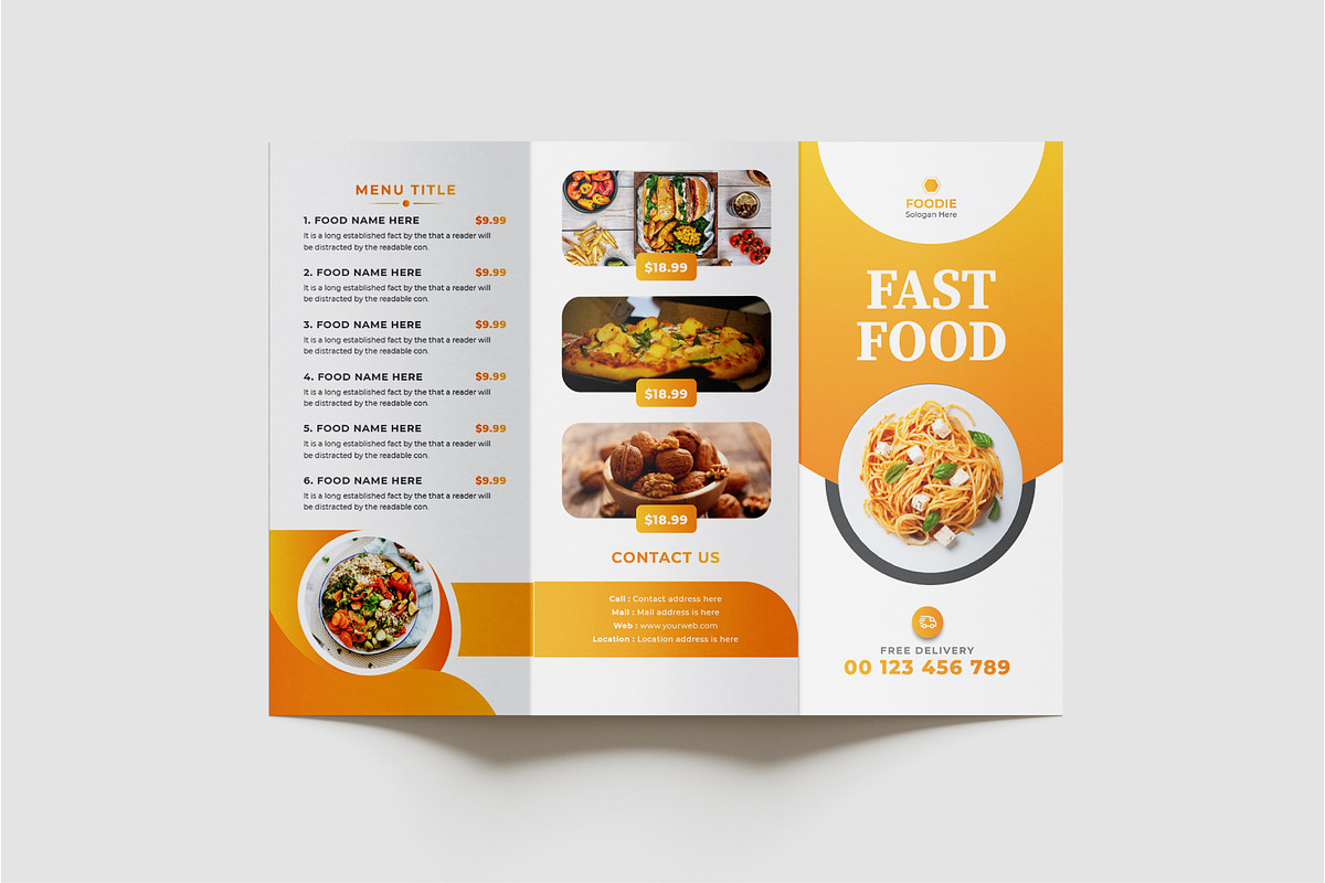 Food Menu Template, a Brochure Template by pixelcreatx (Photo 2 of 3)