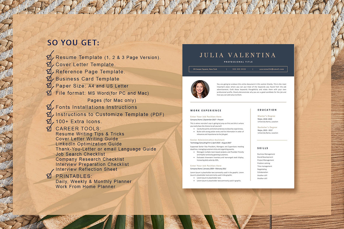 Clean Professional Resume Template, a Resume Template by VictoriousVita (Photo 8 of 8)