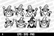 Mascot of a friendly wizard, a Person Illustration by Vectorhight (Thumbnail 1 of 5)