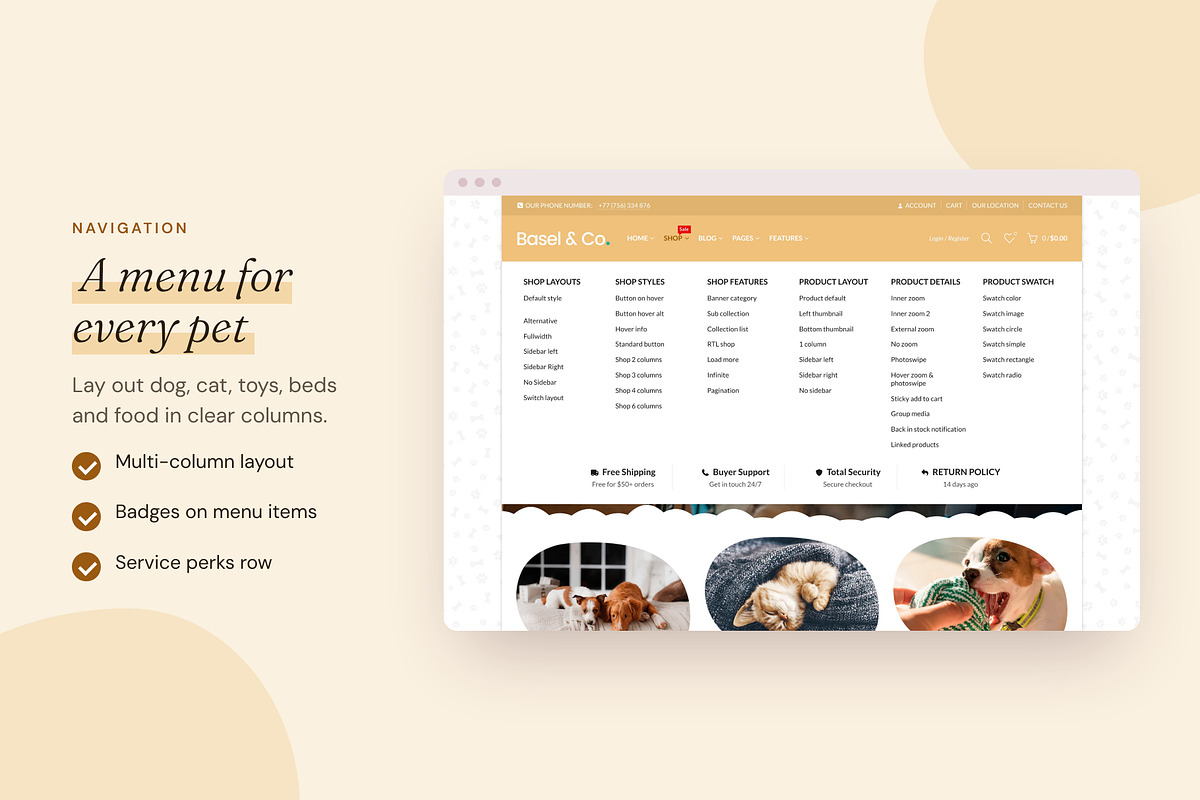 Basel Pet - Shopify Theme, a Shopify Template by Boost Convert (Photo 5 of 10)