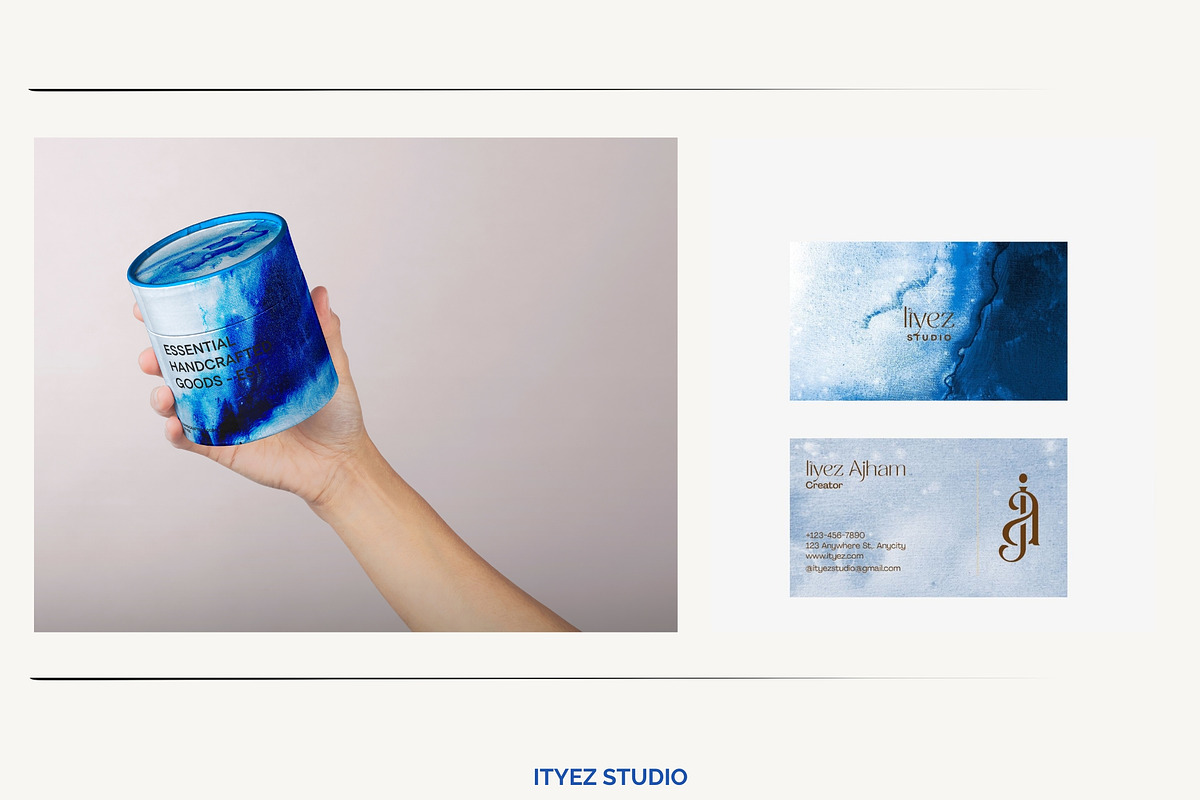 Blue Abstract Modern Artwork, a Texture Illustration by Ityez Studio (Photo 11 of 12)
