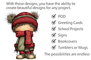 Whimsical Christmas Boy Clipart, an Illustration by Pixels.Craft (Thumbnail 3 of 6)
