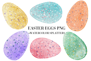 Watercolor easter eggs png, an Object Illustration by Kat Anti (Thumbnail 1 of 3)