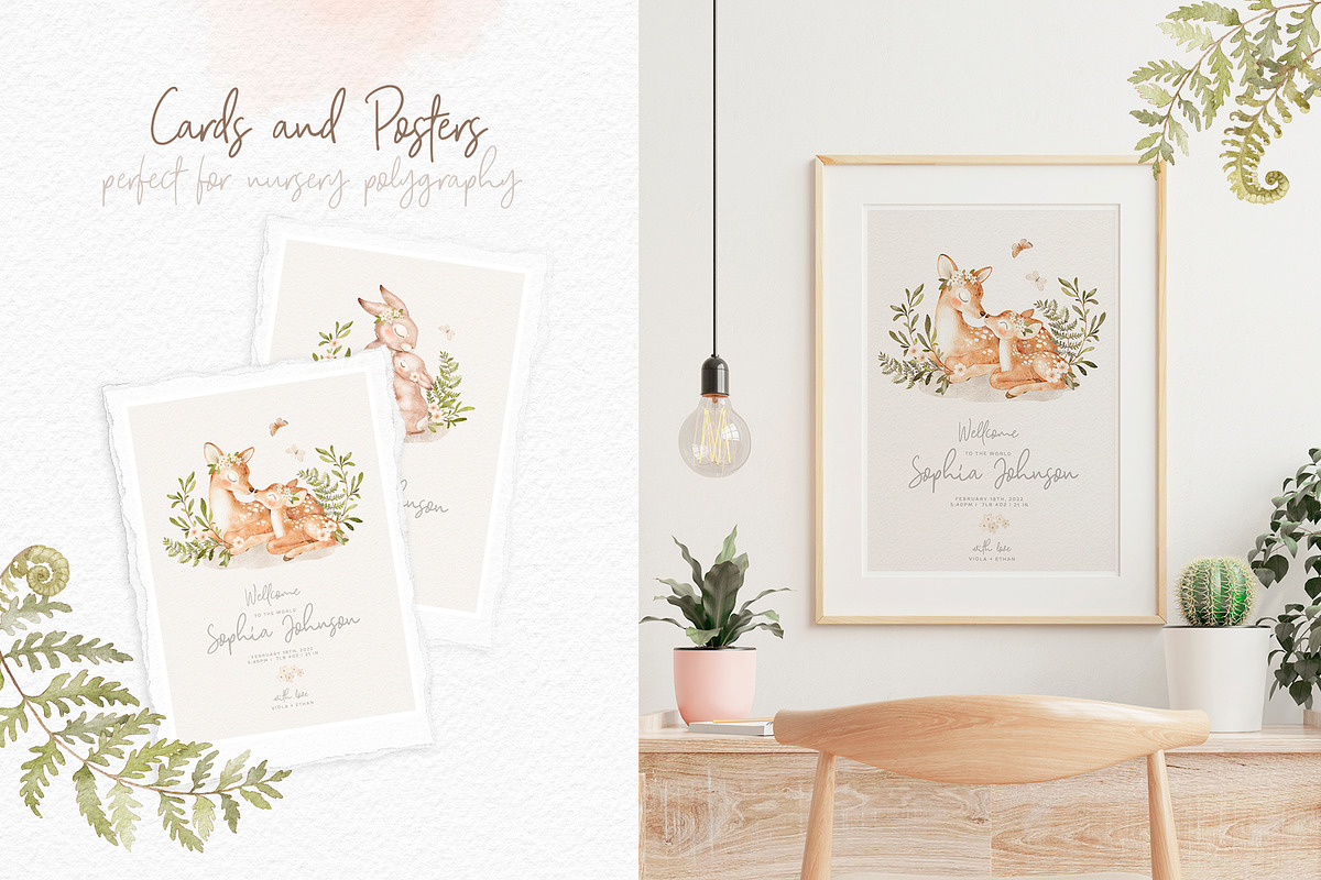 Forest Love. Moms and Baby Animals, an Animal Illustration by Alamella (Photo 15 of 16)
