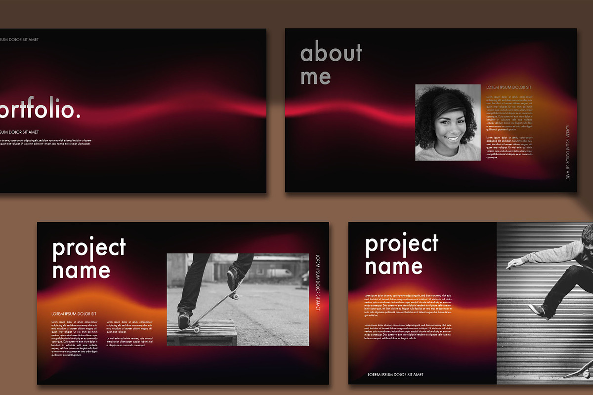 Dark Coloured Portfolio, a Templates & Theme by wavebreak