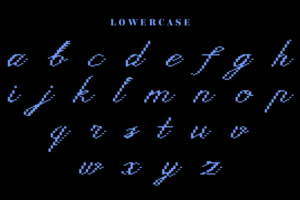 Faint Era Pixel Calligraphic Script, a Script Font by Struvictory.art (Photo 5 of 9)
