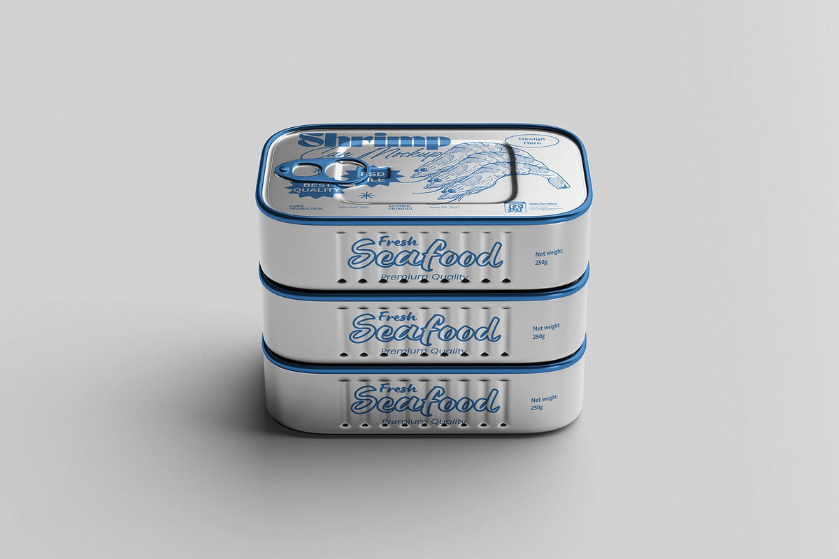 Shrimp Can Mockup, a Packaging Mockup by hokagata (Photo 3 of 5)