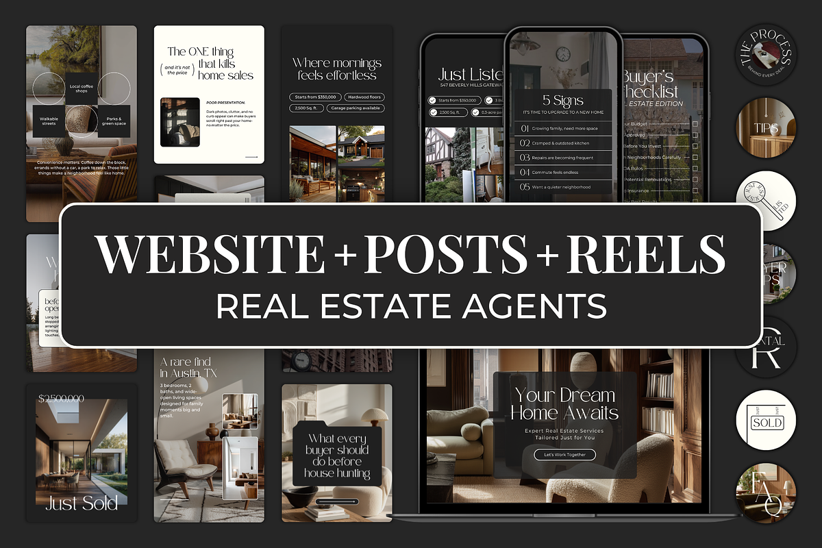 Real Estate Starter Kit for Canva, an App Template by Meraki Templates (Photo 1 of 14)