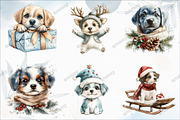 Christmas Cute Dog Sublimation Clipa, an Illustration by designcity5 (Thumbnail 3 of 5)
