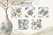 Calm fish watercolor clipart, an Animal Illustration by EL_SUHOVA (Thumbnail 11 of 13)