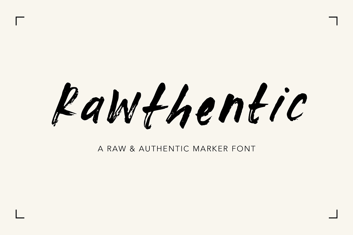 Rawthentic – Textured Marker Font, a Script Font by Letteratom (Photo 1 of 8)