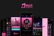 Muzic (Music App UI), an UI Kit Template by Rebound  (Thumbnail 1 of 6)