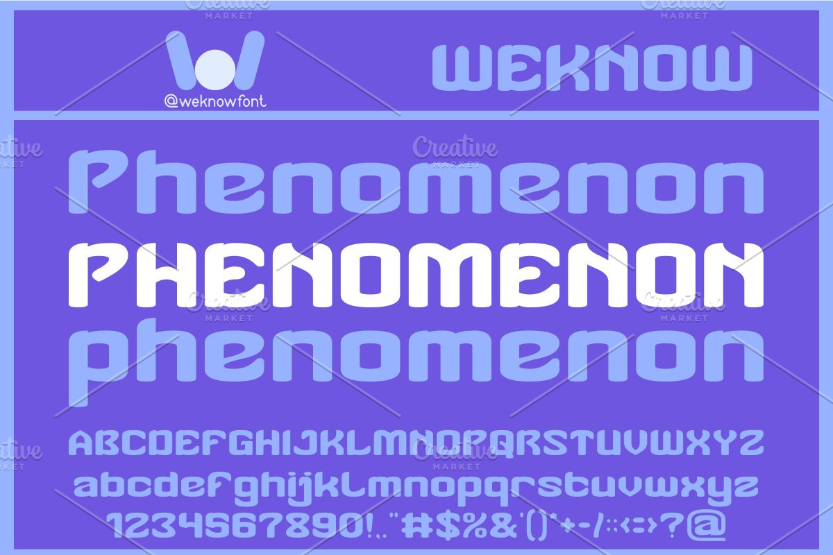Phenomena font, a Font by weknow (Photo 1 of 8)