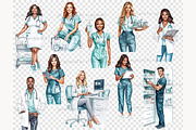 Medical Clipart Set | Nurse & Doctor, a Work Illustration by GlamArtZhanna (Thumbnail 8 of 8)