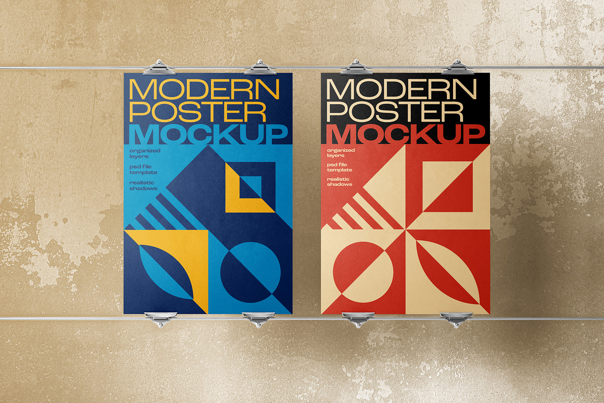 Modern Poster Mockup Set, a Print Template by Deeplab (Photo 25 of 25)