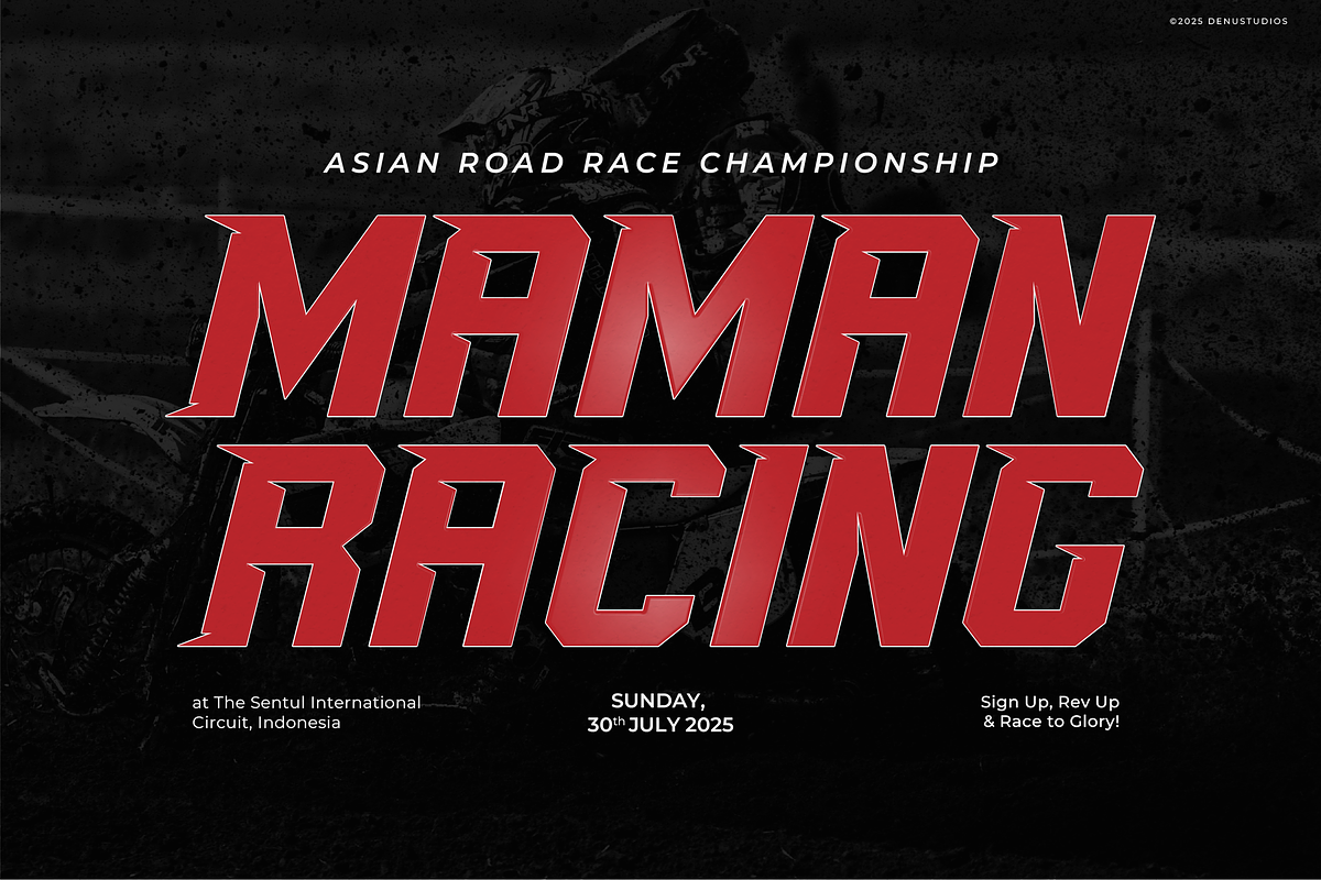 Karbu Speed | Bold Racing Font, a Sans Serif Font by Denustudios (Photo 3 of 12)