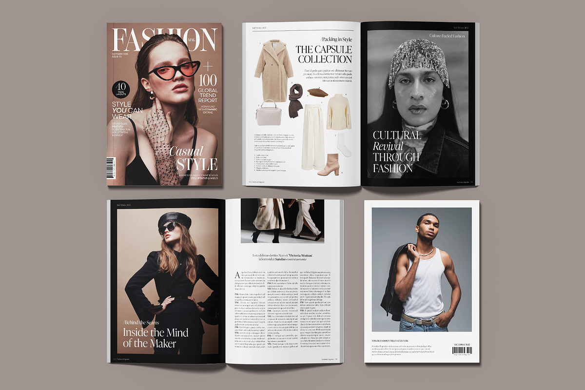 Fashion Magazine Template, a Magazine Template by BrandPacks (Photo 5 of 7)