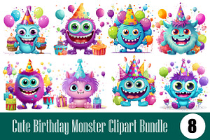 Cute Birthday Monster Sublimation, an Illustration by Wow Magic