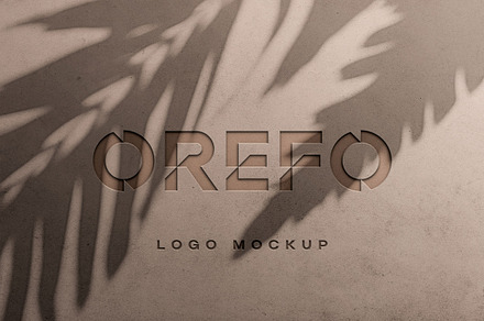 Debossed Concrete Sign Mockup, a Mockup by Design Squad