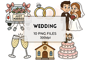 Wedding Clipart Bridal Collection, a Decorative Illustration by QM_ART (Thumbnail 1 of 7)