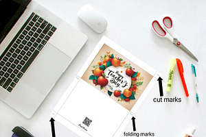 Teacher's Day Greeting Card 7x5, a Card Template by Print Haven