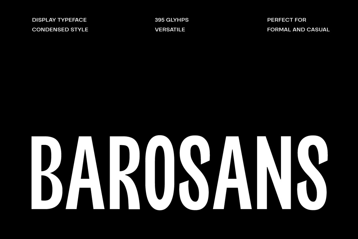 Barosans Display Font, a Font by Yukita Creative (Photo 1 of 11)