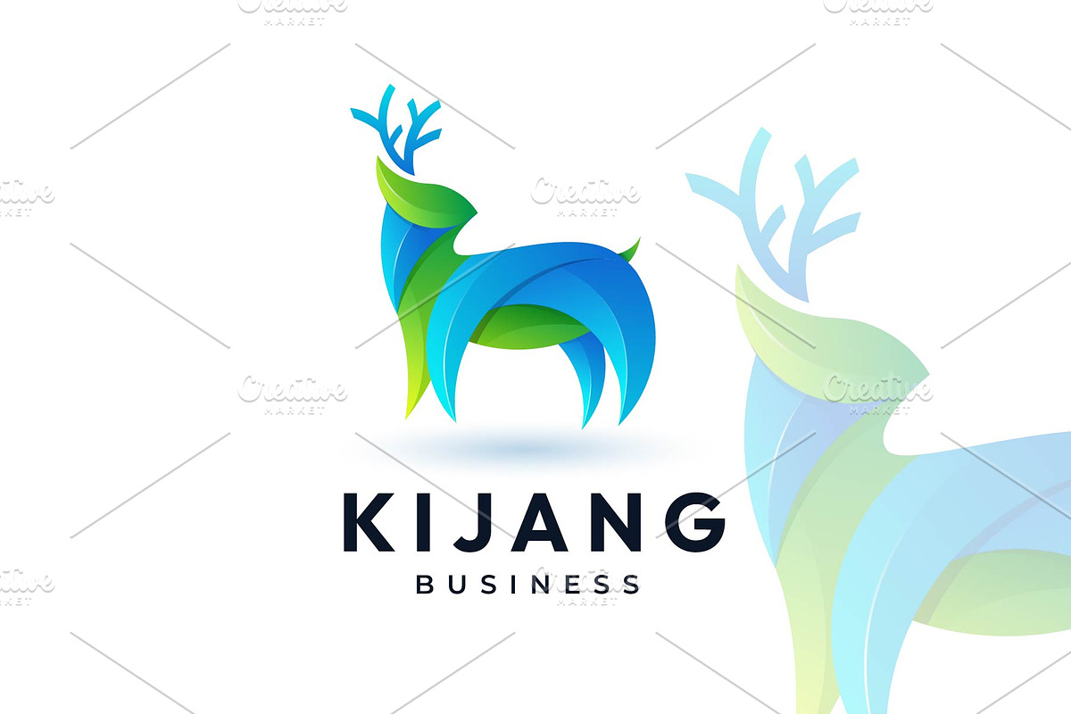 Deer Colorful Symbol Logo, a Branding & Logo Template by BlackSweet_Studio