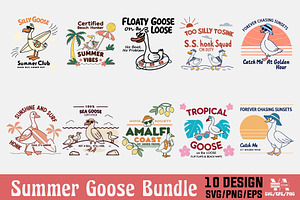 Summer Goose SVG PNG Sublimation Bun, an Illustration by Ya_ Design Store