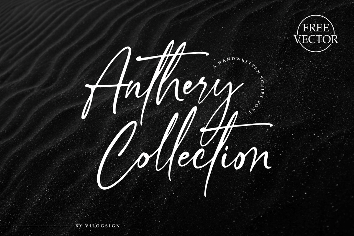 Anthery Collection Signature Font, a Script Font by Vilogsign (Photo 1 of 14)