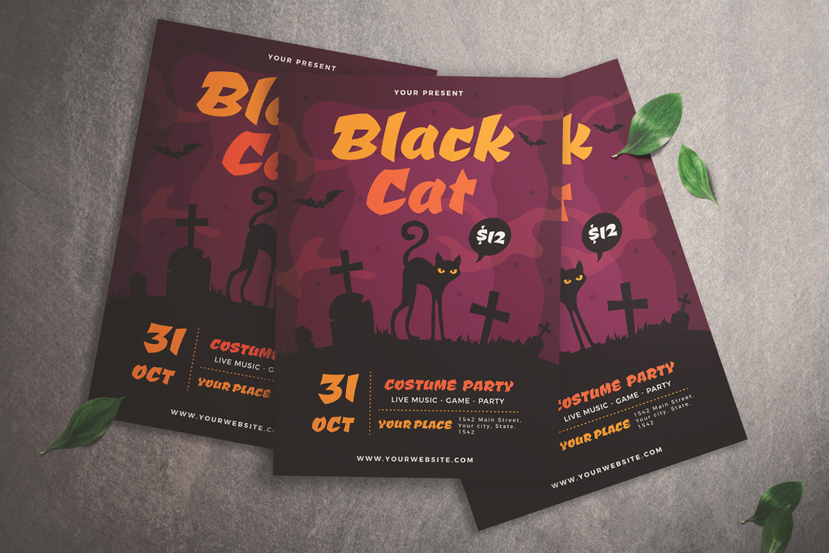 Black Cat Flyer, a Flyer Template by KMZVR.Lab (Photo 2 of 3)
