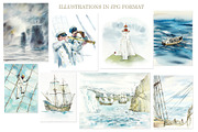 Watercolor Oceans, an Animal Illustration by Budogoshch (Thumbnail 4 of 11)