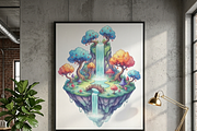 Fantasy Floating Island Art, a Shirt Mockup by Vector Stall (Thumbnail 14 of 15)
