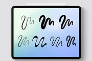 7 Procreate Calligraphy Brushes, a Brush Add-On by Ale Estrada (Thumbnail 3 of 3)