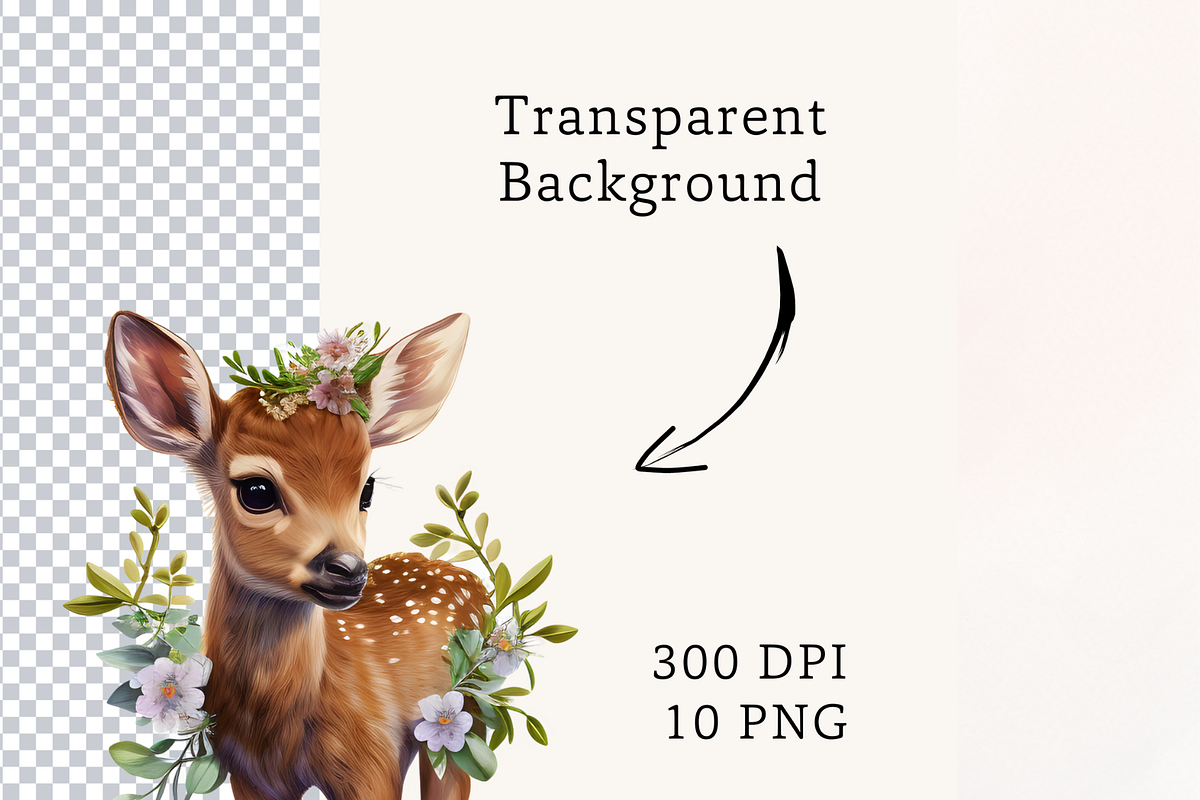 Watercolor Deer, Baby Deer Clipart, an Animal Illustration by TimCanvaTemplate (Photo 4 of 4)