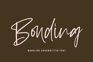 Bonding - Monoline Handwritten Font